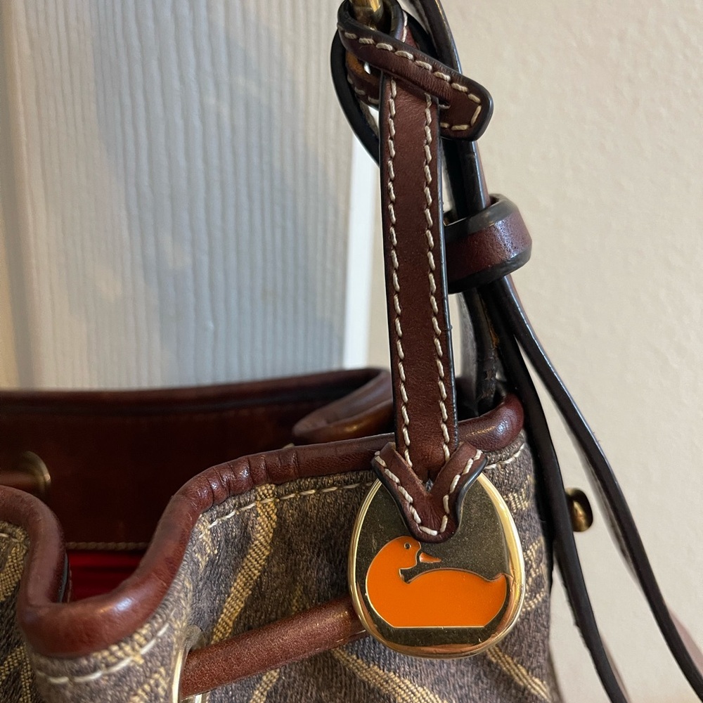 Dooney & Bourke Brown and Tan Shoulder Bag - Picture 2 of 12
